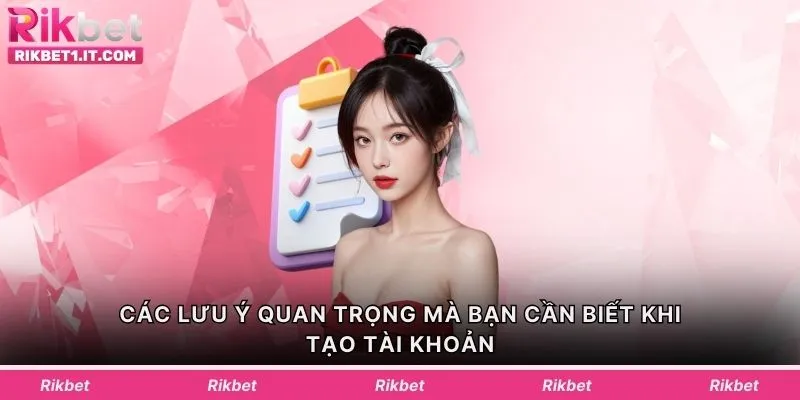 Các lưu ý quan trọng mà bạn cần biết khi tạo tài khoản