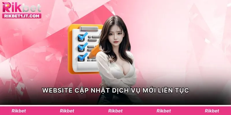 Website cập nhật dịch vụ mới liên tục